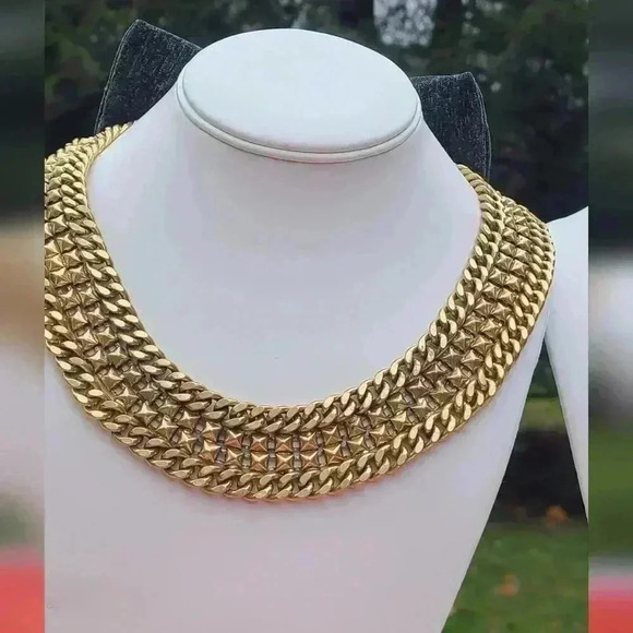 Stella and Dot Neoprene bow necklace collar with bow - Picture 11 of 17